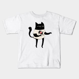 Japanese cat and koi fish Kids T-Shirt